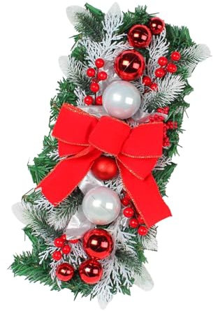 Weihnachten Treppengirlande Treppe Girlande Treppe Swag Weihnachten Girlande Dekoration Swag Elegante Weihnachten Treppengirlande Dekoration für Haustür, Treppenhaus, Outdoor, Fenster
