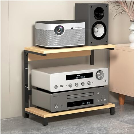 CASEGO Medienregal, Spielekonsolenständer, DVD-Regal, Stereo-Audio-Rack-Ständerturm, Unter-TV-Spieleregalständer, mit Aufbewahrungsregal, platzsparend (48x30x55cm)