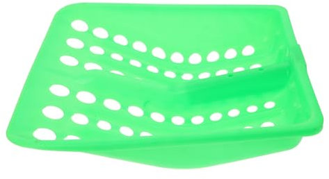 Milisten Heavy-duty Hollow Corn Grain Sifting Shovel Head for Farm Supplies and Poultry Feed, Thickened Green Snow Shovel Replacement for Livestock Feed and Garden Use