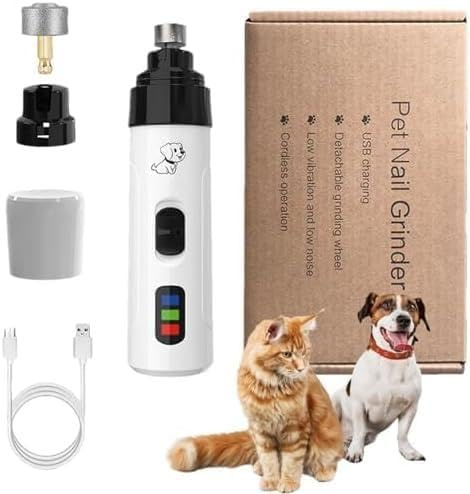 Silent Groom Pro Nail Grinder, Dog Nail Grinder, Professional 2-Speed Rechargeable Dog Clipp Grinder, Electric Nail Nail Pet