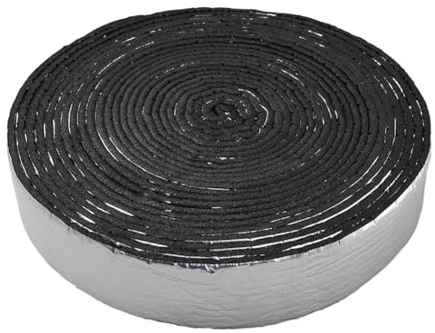CREATCABIN Rollo de Envoltura Aislante de 10 m/32.8 pies para Tuberías Cinta Aislante de 1.96 x 0.2 Pulgadas de Caucho de Butadieno Cinta de Espuma Autoadhesiva para Exteriores para Protección de 10m