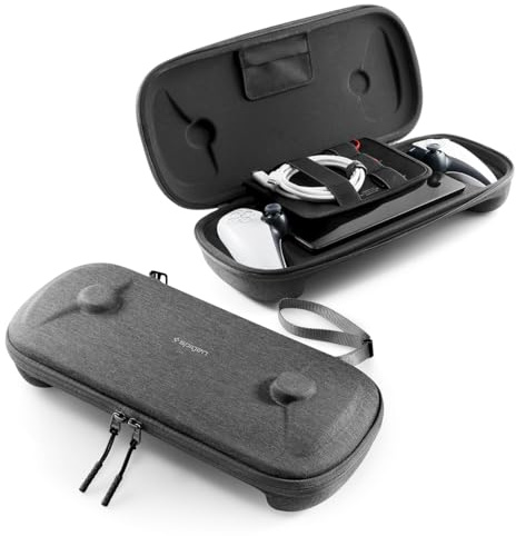 Spigen Funda Klasden Pouch Compatible con PlayStation Portal Remote Player, Estuche rígido de Viaje para PS Portal - Gris Carbón