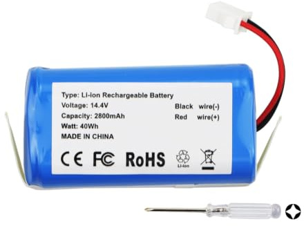 2800mAh Aspirapolvere Batteria per Proscenic 850T 850P, per Honiture G20 | per Neatsvor X500 X520 X600, per Ultenic D5/ D5s Pro, per Lefant T700 Venga VG RVC 3000 Bagotte BG600 700 750 Vacuum Cleaner