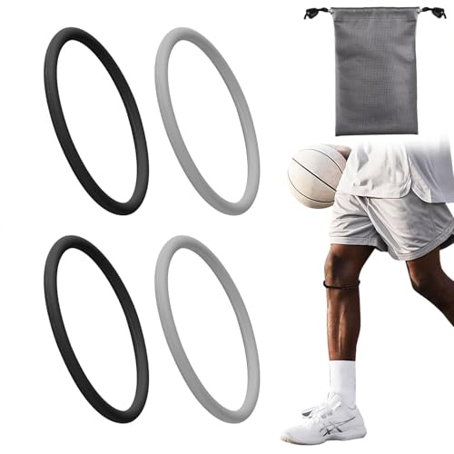XFSRG 4 Pezzi Cinghia di Supporto per Tendine Rotuleo in Silicone Fascia Ginocchio a 360° Ginocchiera Flessibile Patellare per Stabilizzazione Durante Corsa Basket e Sport Uomo e Donna
