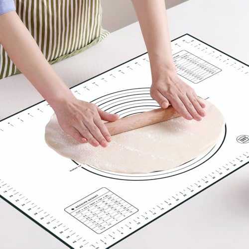 Tapete De Silicona Para Amasar Antiadherente, 70 X 50 Cm Tapete De Antiadherente Para Amasar, Tapetes Para Hornear, Reutilizable Pastry Rolling Mat Para Pasta Pizza Torta Galletas Macarons