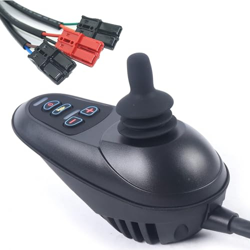 Joystick Rollstuhl Controller, LED Anleitung Joystick, Wasserdicht 4 Schlüssel für 24V DC Elektrorollstühle, Joystick Zubehör