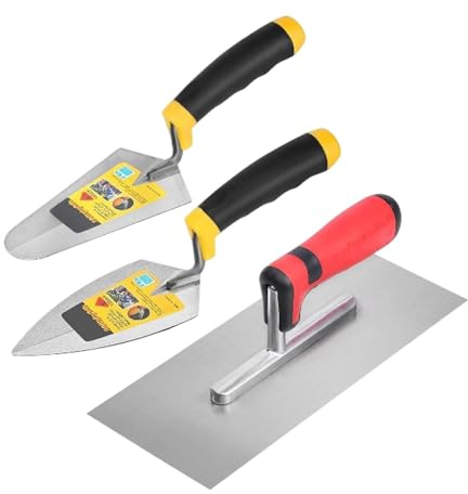 KiBcsLic 3 Piezas Paleta de Acabado Set de Herramientas Manuales Albañilería Paleta de Puntería con Fijación Sin Remaches Adecuado para Remodelaciones Colocac