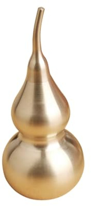 VICASKY Antique Style Copper Gourd Ornament, Small Desktop Statue for Home Décor, Non-fading Golden Tabletop Accent, Chic and Delicate Craft Ornament
