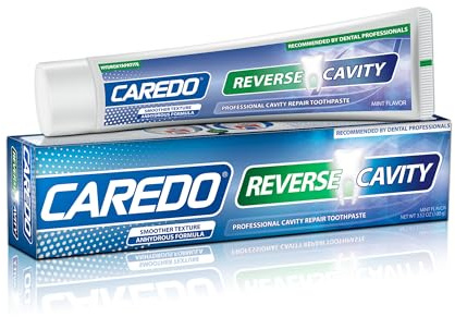CAREDO Erwachsenen-Zahnpasta gegen Karies, repariert Zahnkaries, fluoridfreie Zahnpasta, Hydroxyapatit, Zahnremineralisierung, Minzgeschmack, 100g (1 Stück)