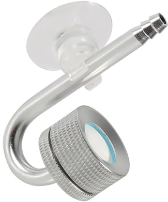 HEEPDD CO2-diffusor, Luftpumpstillbehör Legering Akvariumdiffusor med Halkfri Räfflade Design för Fisktankstillbehör CO2-diffusor, Koldioxiddiffusor Aluminiumdiffusor (Silver)