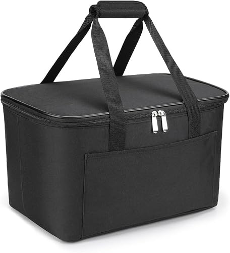 25L Kühltasche Einkaufskorb Faltbar Picknicktasche Gross Isoliert Lunchtasche Thermotasche Wasserdicht Kühltasche Isoliertasche -für Reisen/Picknick/Einkaufen