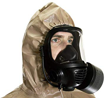 MIRA SAFETY Suit Disposable Protective Coverall with Hood and Elastic Cuff (XS)