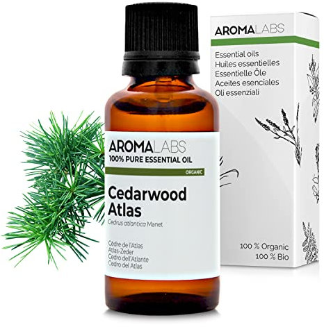 Cedro dell’Atlante BIO (Cedrus atlantica) - 30 mL - Olio Essenziale Chemiotipizzato e Certificato AB/Cosmos - Aroma Labs - Made in France