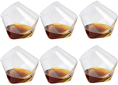 Putuio Whisky Vetro 400ML Tumbler Rum Bicchiere Vino Stile Classico senza Stelo Bicchieri da Vino Regalo Personalizzato Set di 6