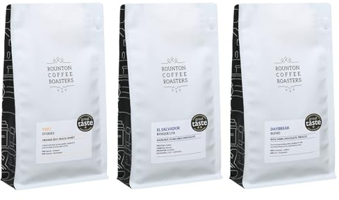 Rounton Coffee Speciality Coffee Sample Pack - 3 x Great Taste Award-Winning Coffees, Coarse Grind - 3 x 100g