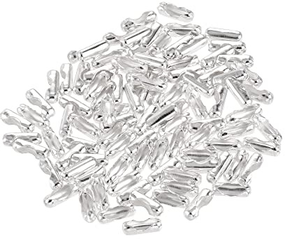 sourcing map Ball Chain Connector, Ball Chains Clasp Crimp Link Clips Connection, Iron Electroplating