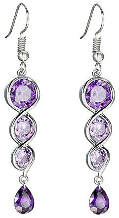 ZESLIV Damen hängende Ohrringe lang Strass kristall Ohrringe Ohrhänger Hängeohrringe Ohrstecker Modeschmuck