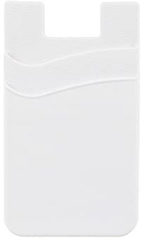 Tarjetero Funda Billetera Teléfono Móvil, Pegatina Adhesiva Trasera, Soporte Tarjeta Crédito y DNI (Blanco)