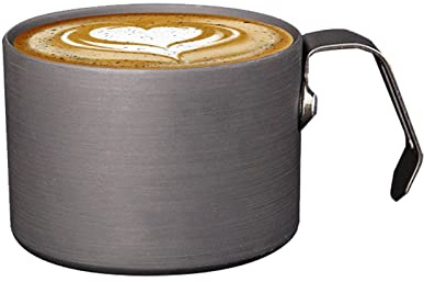 bellv Tasse de en Métal,160 ml Tasse à café/thé simple en métal | Tasses à café créatives avec design ergonomique pour salle de classe, camping, pique-nique, cuisine, dortoir