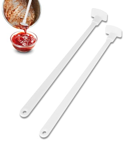 2 Stück Silikon Spatel, Lebensmittel Schaber Mit Extra Langem Griff, Multifunktionaler Glasschaber, Spatel, Flaschenschaber, Teigschaber Teigschaber Schmal Teigspatel Für Die Küche Zu Hause