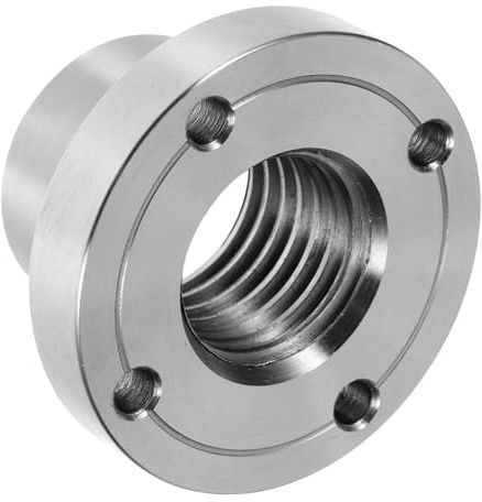 BESTonZON Mandrino Piastra Frontale in Acciaio Argento per Tornio da Legno 2 Pollici, Filettatura 1-8tpi, Multifunzionale per Progetti di Lavorazione del Legno
