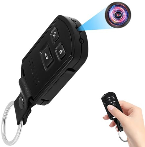 UYIKOO Mini Kamera Überwachungskamera, Kleine Camera Autoschlüssel,1080P HD Tragbare Mikro Videokamera Schlüsselanhänger Kamera Klein Nachtsichtkamera mit Bewegungsmelder