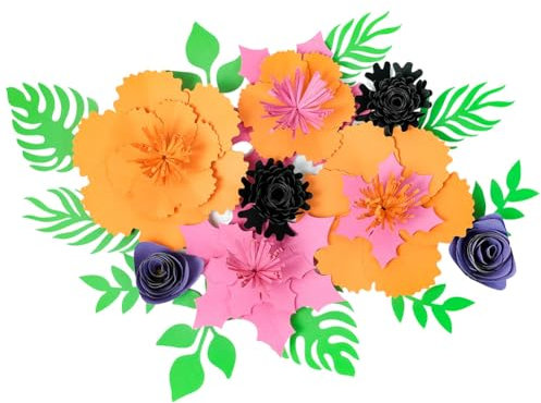 DIY-Papierblumen-Set, Asudaro, großes Papierblumen-Vorlagen-Set, Krepppapier-Rosen-Set zum Selbermachen, buntes DIY-Blumendekor-Set, Party-Wand-Hintergrund-Dekoration