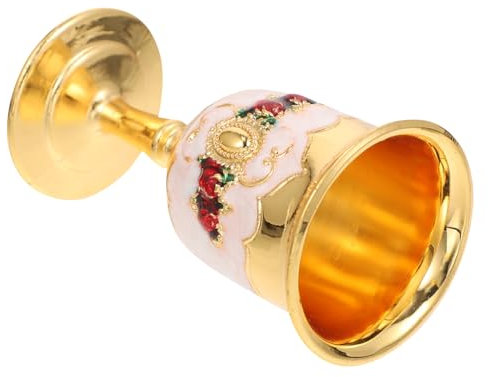 OKUMEYR Copa De Cáliz Para Vino Alta Aleación Con Diseño Repujado Floral Elegante Para Barra Fiesta y Hogar Vidrio Blanco Decorativo Reutilizable