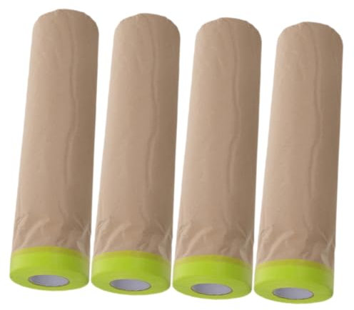 STOBOK 4rollen Abdeckpapier Schutzpapier Lackabdeckpapier Zum Lackieren Für Fahrzeuge Wände Geräte Möbel Farb Tropfen Abdecken Bastelpapierrolle Zum Abdecken