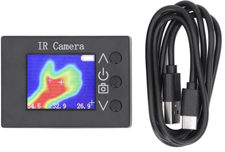 Xtevu Imageur thermique, caméra infrarouge et scanner de détection de chaleur avec capteur 32x24 et affichage TFT de 1,8 pouce pour l'inspection de l'imagerie thermique