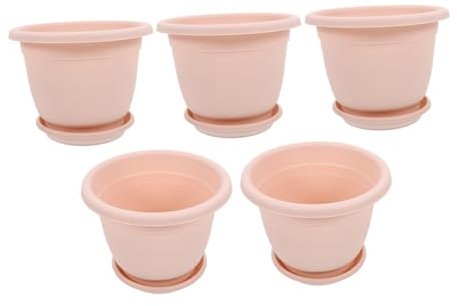 Toyvian 5sets Root Control Flower Pot Plant Pots Tray Small Decorative Drainage for Indoor Orchid