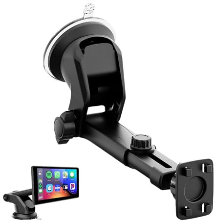 Epronic Halterung für Carplay Bildschirm, Armaturenbrett Saugnapf Halterung für Portable Car Play GPS Fenster Halterung Telefonhalterung für Auto