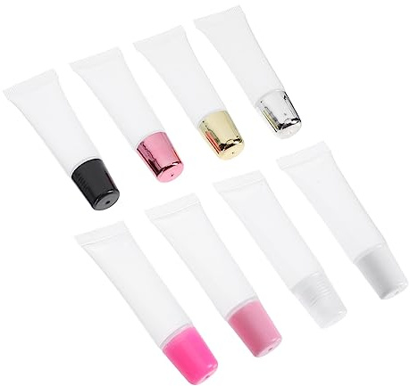 Mikinona 8pcs Travel Lip Tint Stain Nk Lip Gloss Tube for DIY Portable Lipstick Bottles Capacity