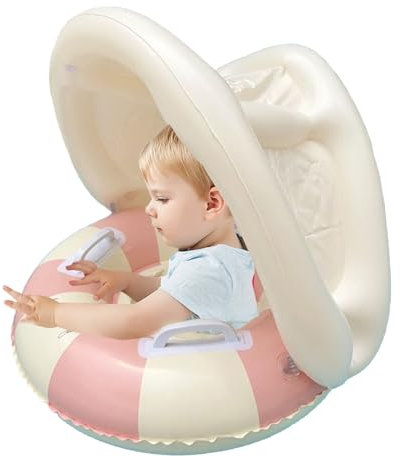 Salvagente per neonati, con tettuccio parasole, per bambini, con tettuccio parasole, per il giardino e i bambini