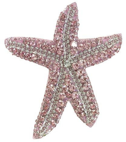 Fashion Starfish Brooch Pin Rhinestone Beaded Handmade Unique Decoration for Starfish Patches
