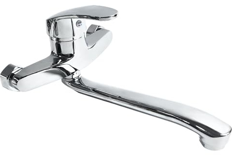 Rubinetto Montaggio a parete, in lega rubinetto cucina girevole a 360° Estensione del rubinetto Freddo e Caldo Miscelatore monocomando Rubinetto da cucina a parete per cucina bagno