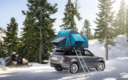WoidVanLife Air Arber Dachzelt, 220x160x136cm, 36kg, 200x150cm Liegefläche, Outdoor Camping, Wasserdicht 400+, mit Teleskop Leiter (70-300cm One-Touch Aluminum Teleskop Leiter (Kastenwagen))