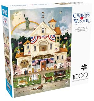 Buffalo Games - Charles Wysocki - Lady Liberty's Independence Day - 1000 Piece Puzzle - Challenging Puzzle Perfect for Game Nights
