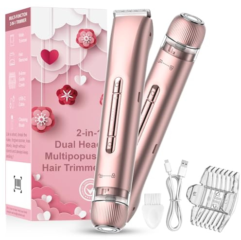 RAXMETRY Afeitadora íntima para mujer, afeitadora eléctrica 2 en 1, afeitadora eléctrica para mujer, silky splash, recortadora recargable para mujer, para zona de bikini axilas, cuchillas de cerámica