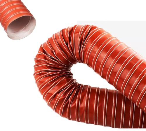 ZIUSFAC Tubo Cappa Cucina 120mm 150mm 200mm Tubo Flessibile Di Scarico Condotto Di Ventilazione Per Condotto HVAC Tubo Di Scarico In Silicone Lunghezza 1m-4m(300cm/9.8ft,133mm-5.2in)