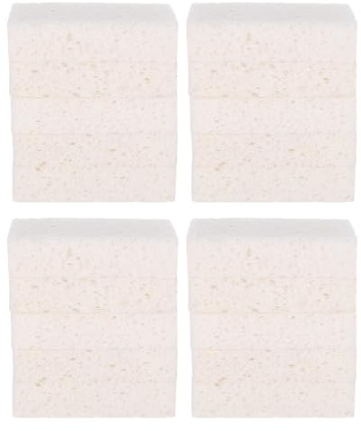 Cabilock Esponjas de Celulosa para Cocina 20 Unidades Estropajos Antirayaduras Blancos 11X7X25 CM Alta Absorción de Agua Reutilizables para Limpieza Doméstica de Platos y Superficies