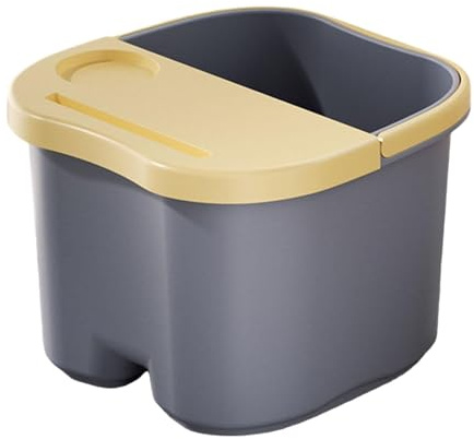 Gcljlmy Footbath Fußbadewanne Fußbadewanne für wohltuende Fußentspannung, Wanne für Fußbad, Stabiles Kunststoff-Fußbecken für Pediküre Einweichen der Füße, Fußpflege, Entgiftung, Blau M mit Deckel