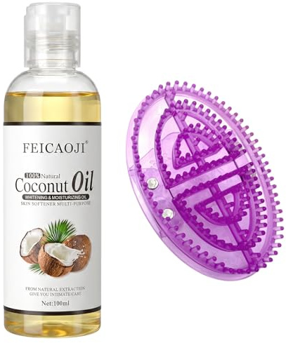 Meridian Massagebürste mit 100ml Fraktioniertes Kokosöl