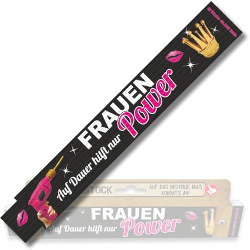 2 Meter Zollstock mit Aufschrift | Spruch - Frauenpower - 2m Gliedermaßstab Geschenk für Frauen Handwerker Heimwerker zum Geburtstag Holz