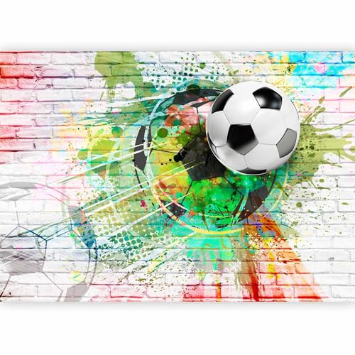 murando Fotomurales Fútbol 300x210 cm XXL Papel pintado tejido no tejido | Decoración de Pared decorativos Murales moderna de Diseno Fotográfico Ninos Deporte Ladrillo