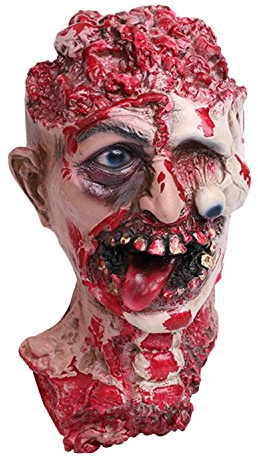 semen Halloween Horror Dekoration Erwachsene Blutige Kopf Abgehackter Blutiger Kopf lebensgroß Halloween Deko Halloween Karneval