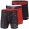 New Balance Men's 6 Boxer Brief Fly Front with Pouch, 3-Pack, Team Red/Black/Team Red Viper, Small