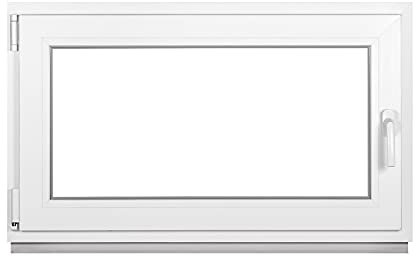 Framex Premium Kellerfenster - Kunststofffenster Weiß BxH 900 x 400 mm - Garagenfenster/Gartenhaus Fenster BxH 90 x 40 cm 2-fach Verglast - Din Links-Funktion Dreh Kipp Fenster-Alle Größen