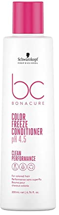 Schwarzkopf Professional Bonacure Color Freeze Conditioner For Porous Color Treated Hair Vegan Care Complex pH 4.5 Zero Fade Long Lasting Color Vibrancy Detangling Smoothing 200 ml