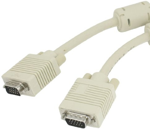 Ruilogod 15M 49 Ft HD15 15 pin VGA Monitor 3 + 4 cavo maschio a cavo maschio per PC TV
